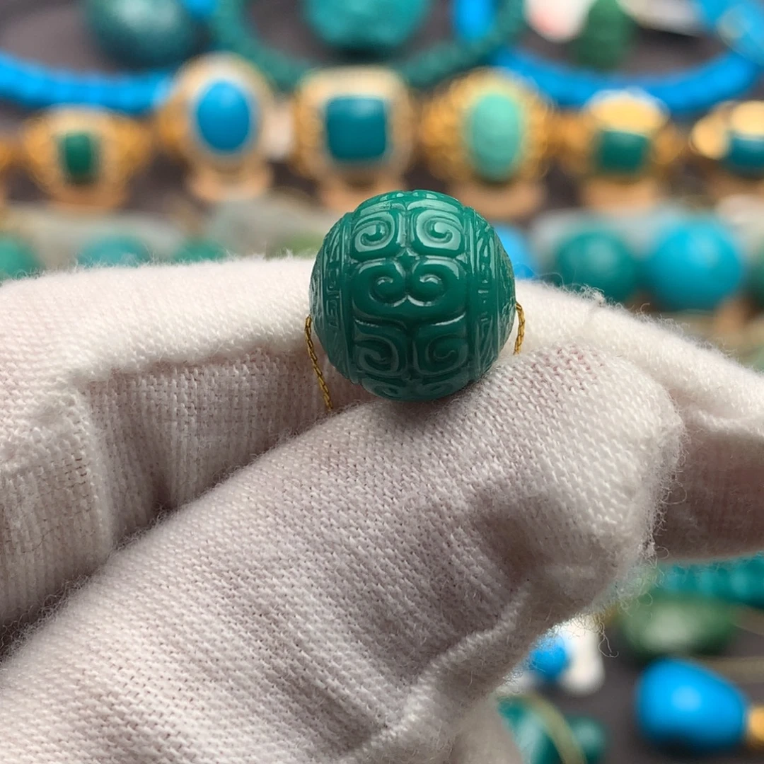 绿松石未镶嵌发饰11.7mm