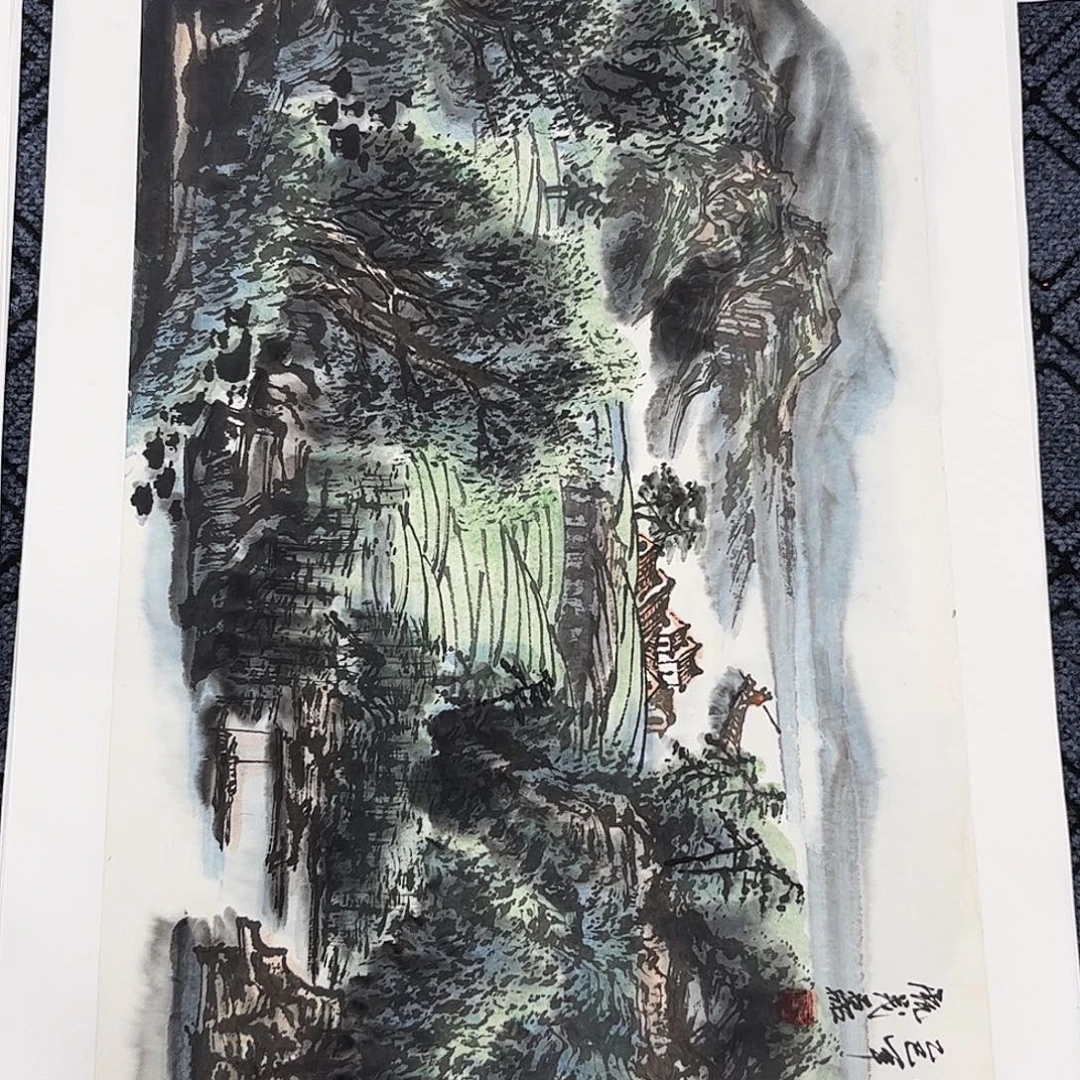 国画甄茂磊老师92.50山水奇