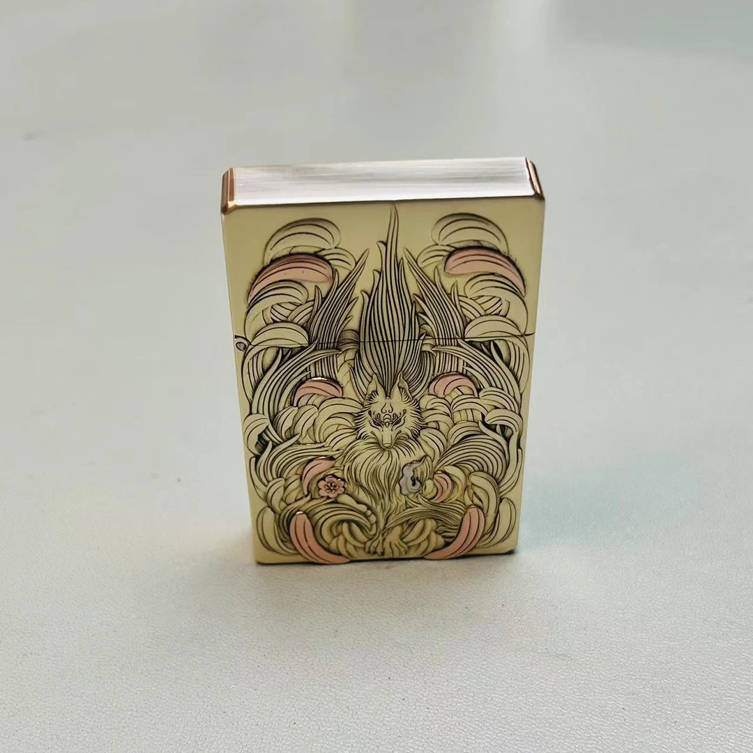 帕伽尼 黄铜 九尾狐 紫铜镶嵌 3500 打火机