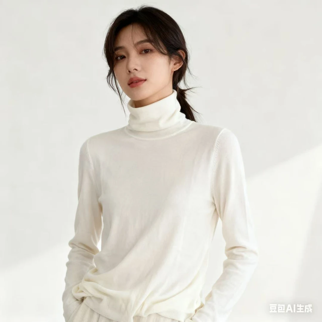秋季女毛针织衫常规高领毛衣常规款打底衫针织25112046