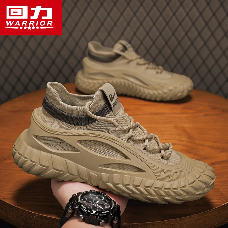 回力冬季男鞋透气2025新款飞织网面休闲鞋子轻便百搭户外运动网鞋