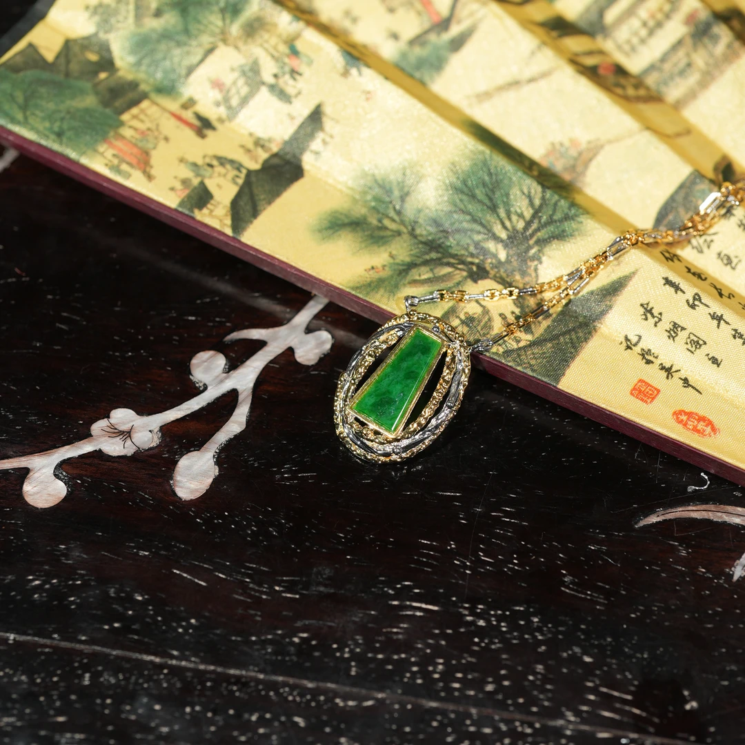 1.12香港王老板-翡翠镶嵌吊坠o192
