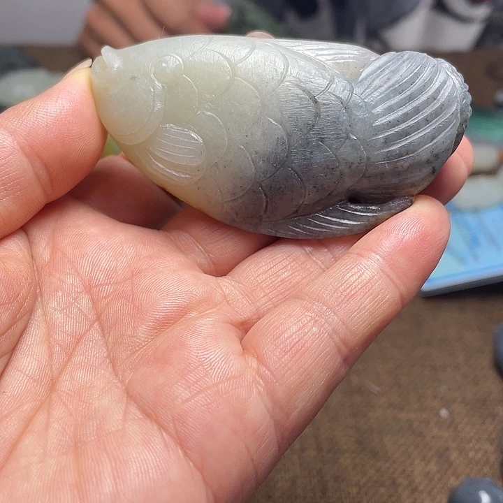 锦***连未镶嵌和田玉把件