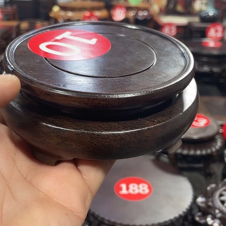 琉璃手工艺品红木底座工艺品