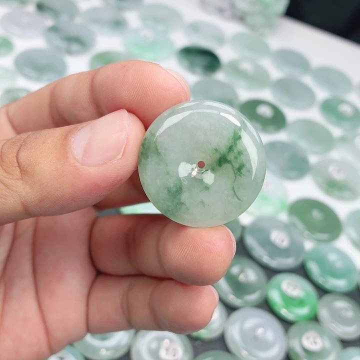 翡翠未镶嵌颈饰缅甸天然A货翡翠29.5-6.0