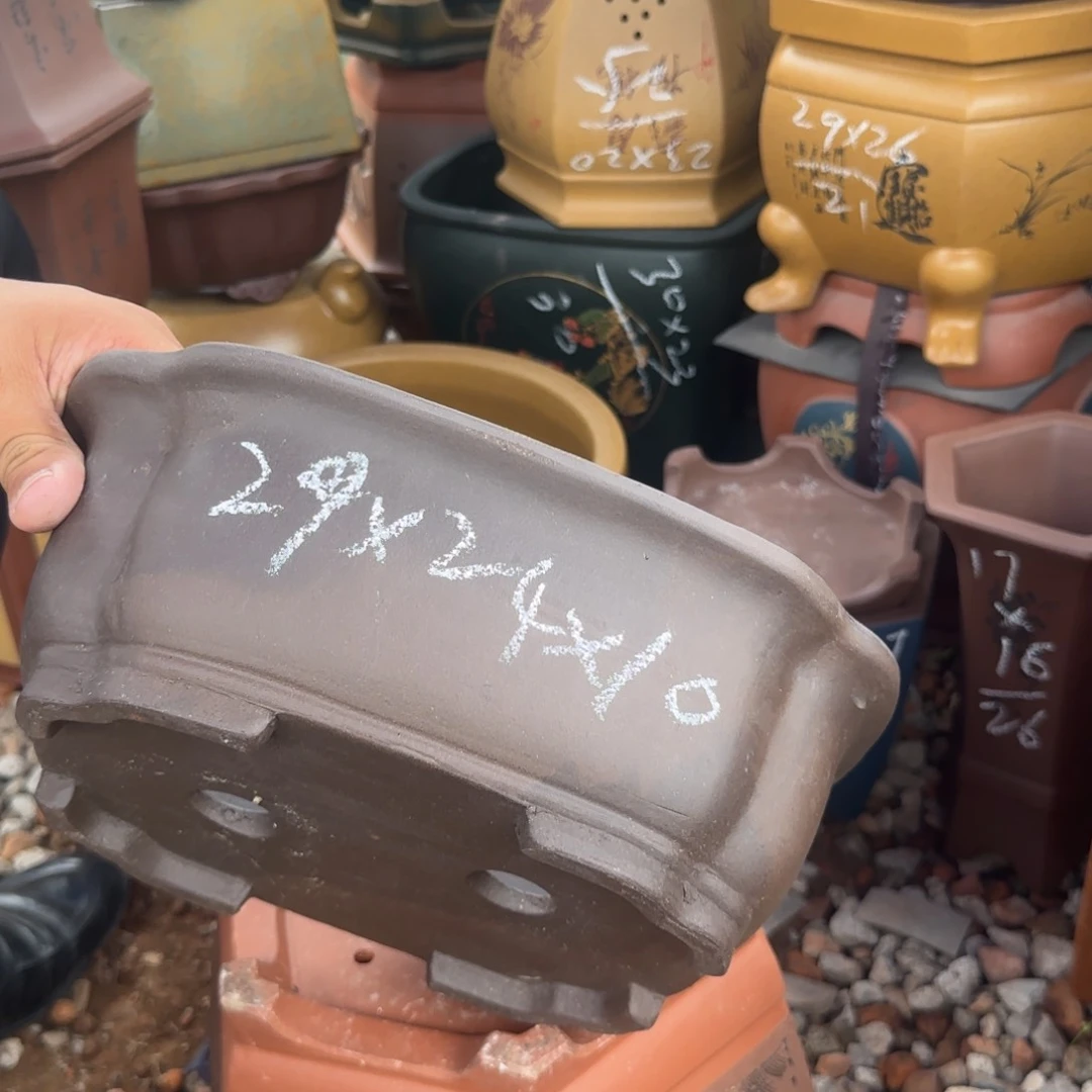 紫砂花盆紫砂花盆花盆盆景盆栽瑕疵