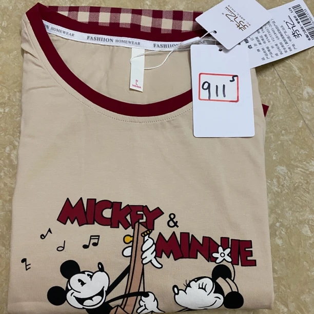 纯棉时尚休闲可外穿睡衣套装运动男士家居服两件套圆领卡通