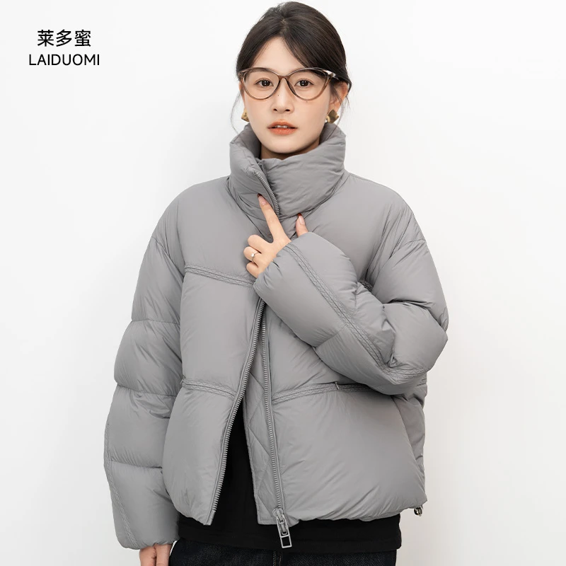 莱多蜜真90白鹅绒加厚保暖短款鹅绒服短款羽绒服女100%鹅绒正品