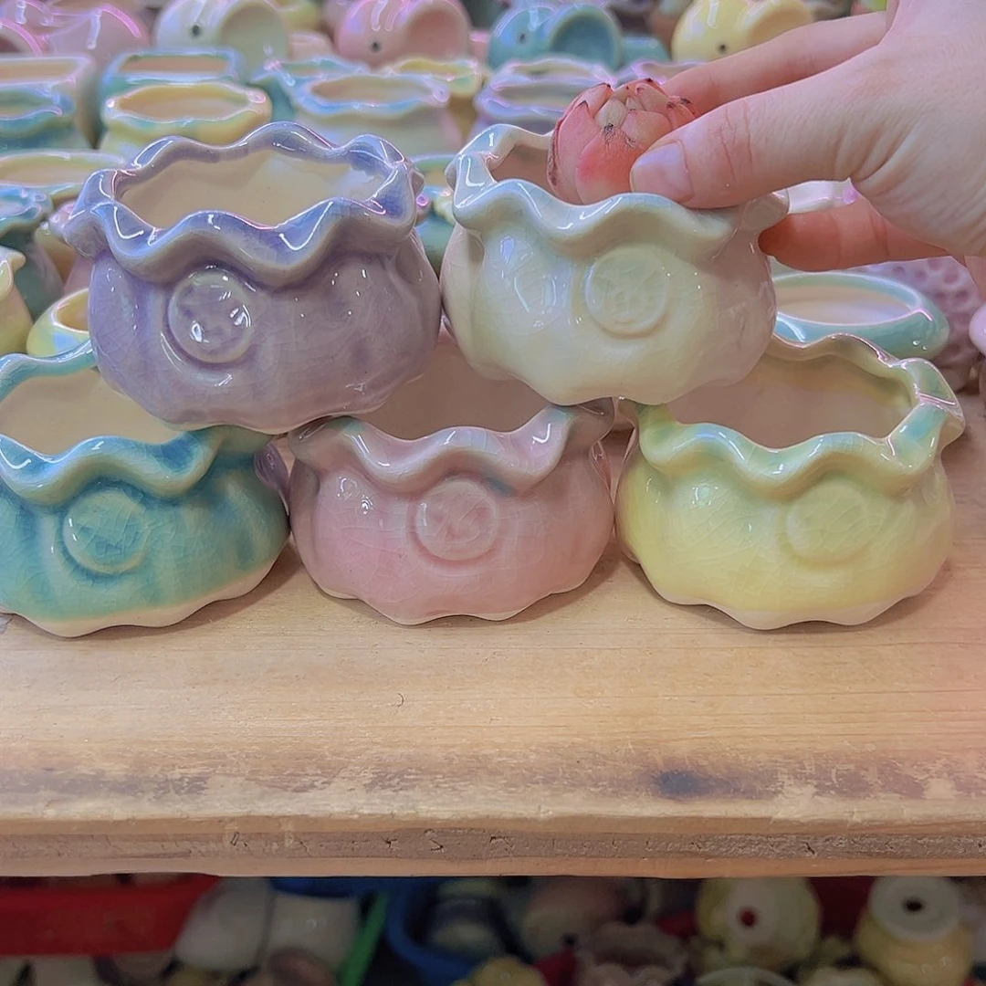 陶瓷花盆当场满12包邮