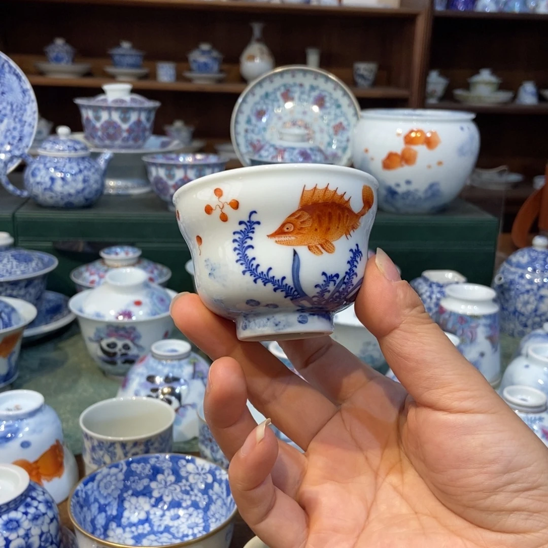 w隐艺矾红鳜鱼葫芦杯