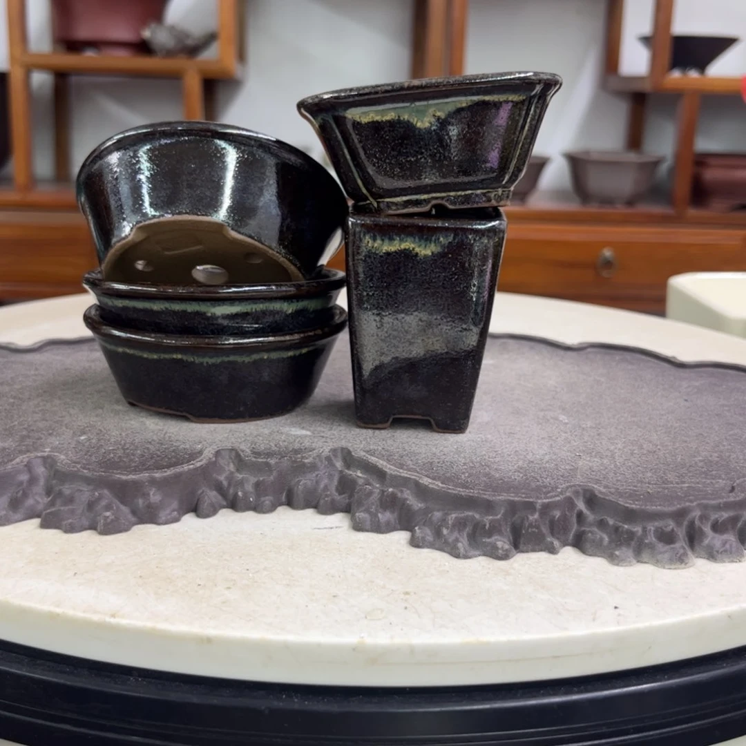 紫砂花盆瑕疵3-9-3。7-5，3-7.5