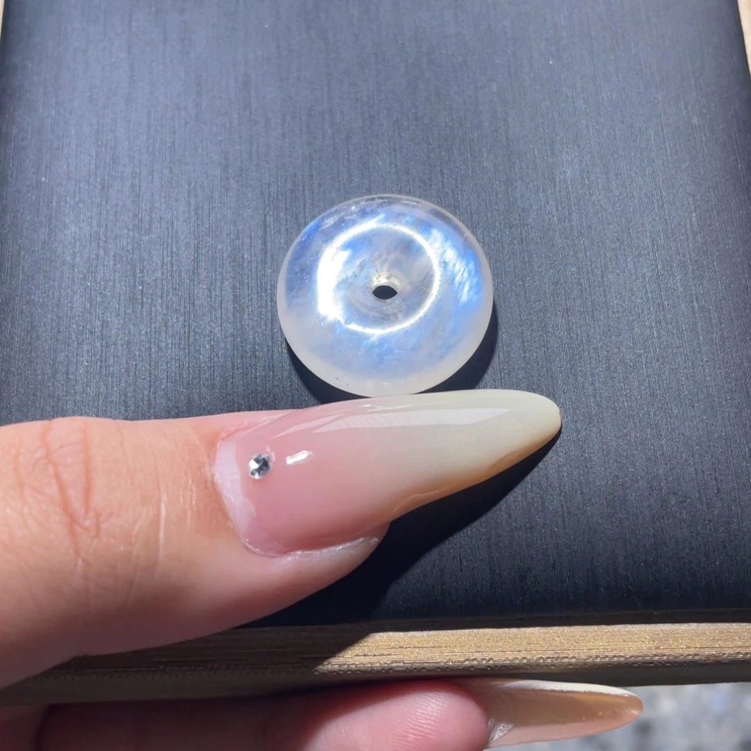 颈饰未镶嵌长石蓝月光平安扣吊坠直径21.8mm