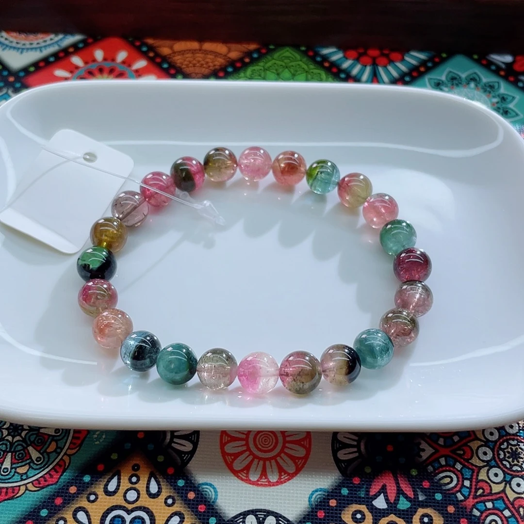 未镶嵌手链碧玺8.2mm左右