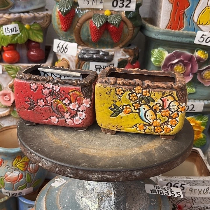 粗陶材质多肉花盆