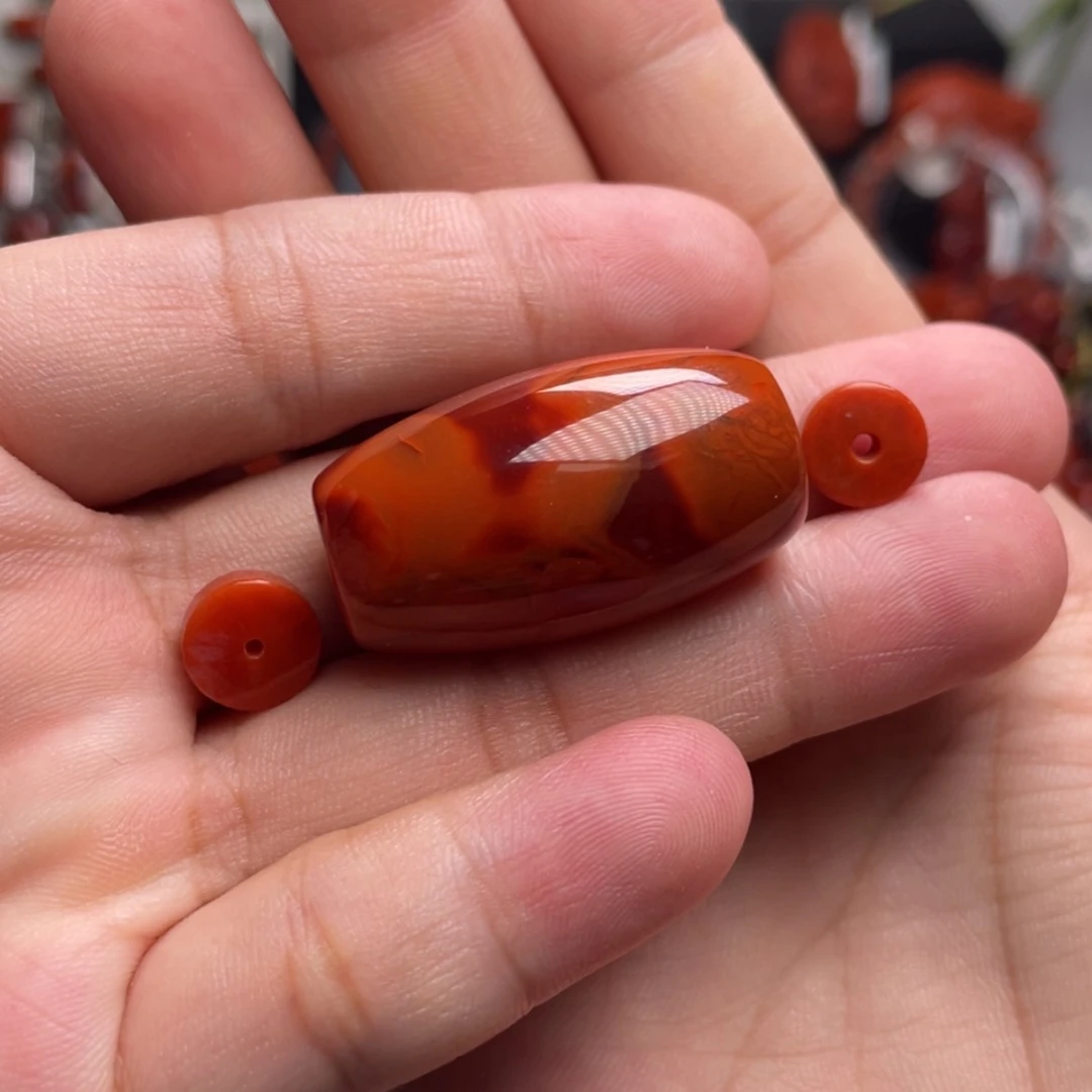 【闪购商品】未镶嵌桶珠锁骨珠18mm南红玛瑙祝*