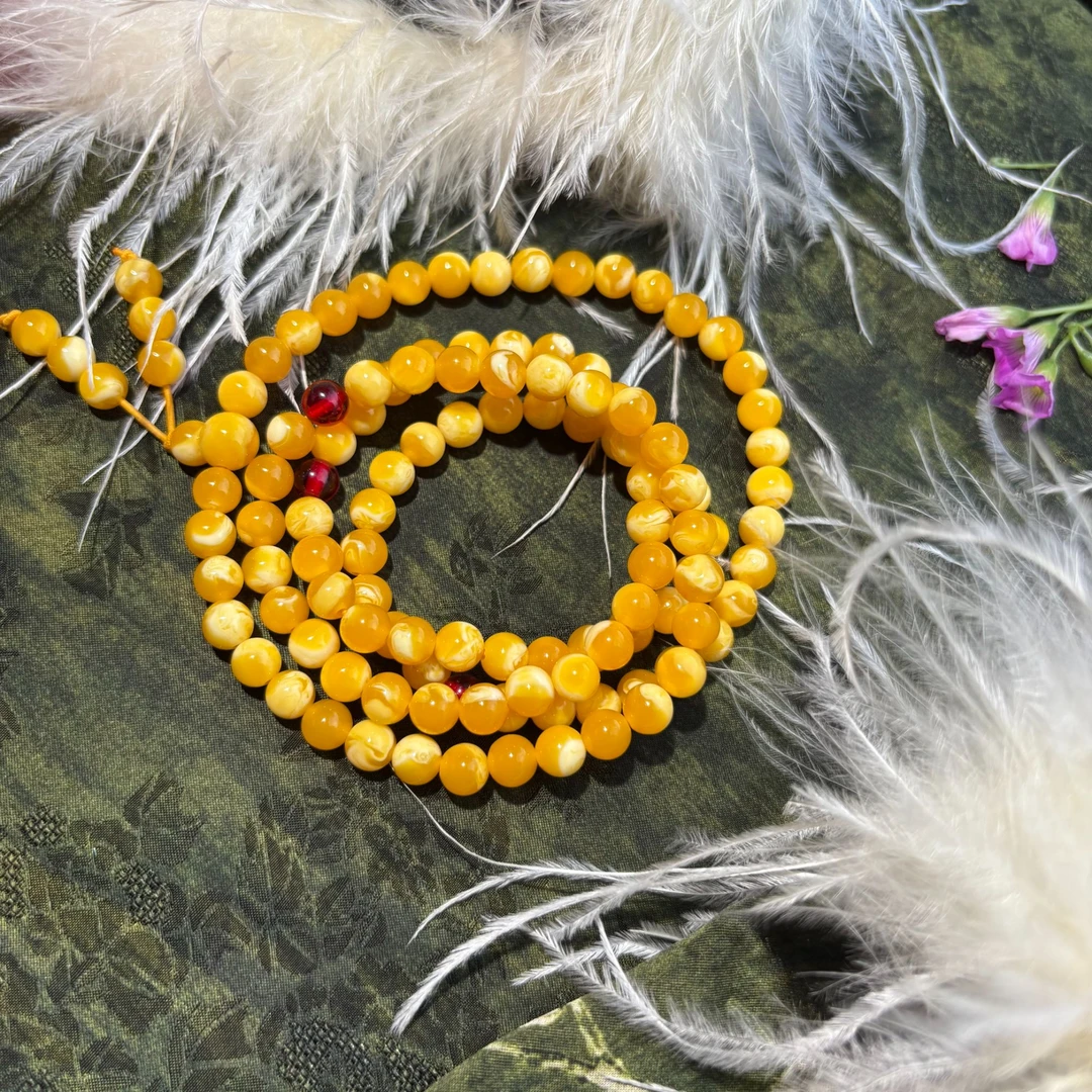 S06062波斯新蜜  108颗6mm多圈圆珠手串