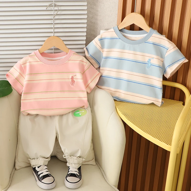 童装男童短袖套装夏季洋气宝宝夏季卡通两件套衣服婴儿童小孩时尚