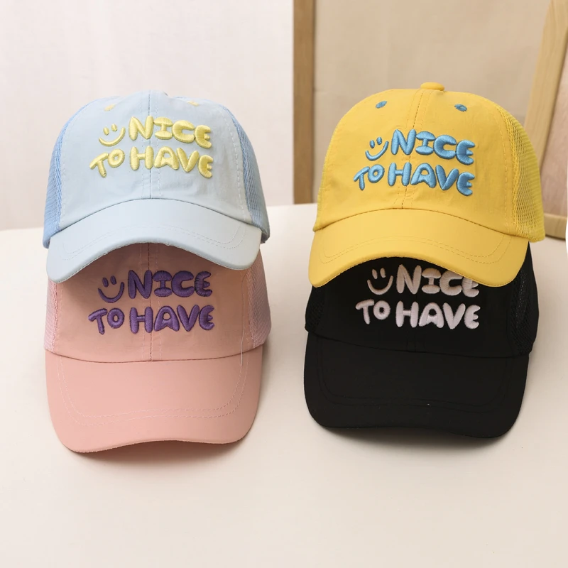 2-3-4-5岁6儿童男宝女宝夏季薄款鸭舌帽子小孩出游透气网眼棒球帽