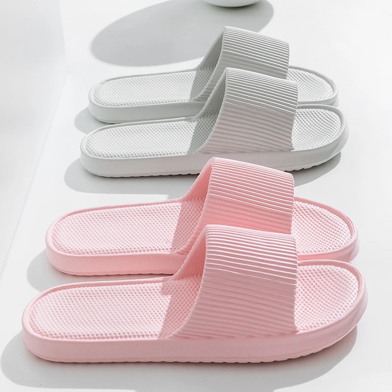 【换季特惠】EVA清新百搭简约竖条纹凉拖鞋舒适防滑外穿软底拖鞋