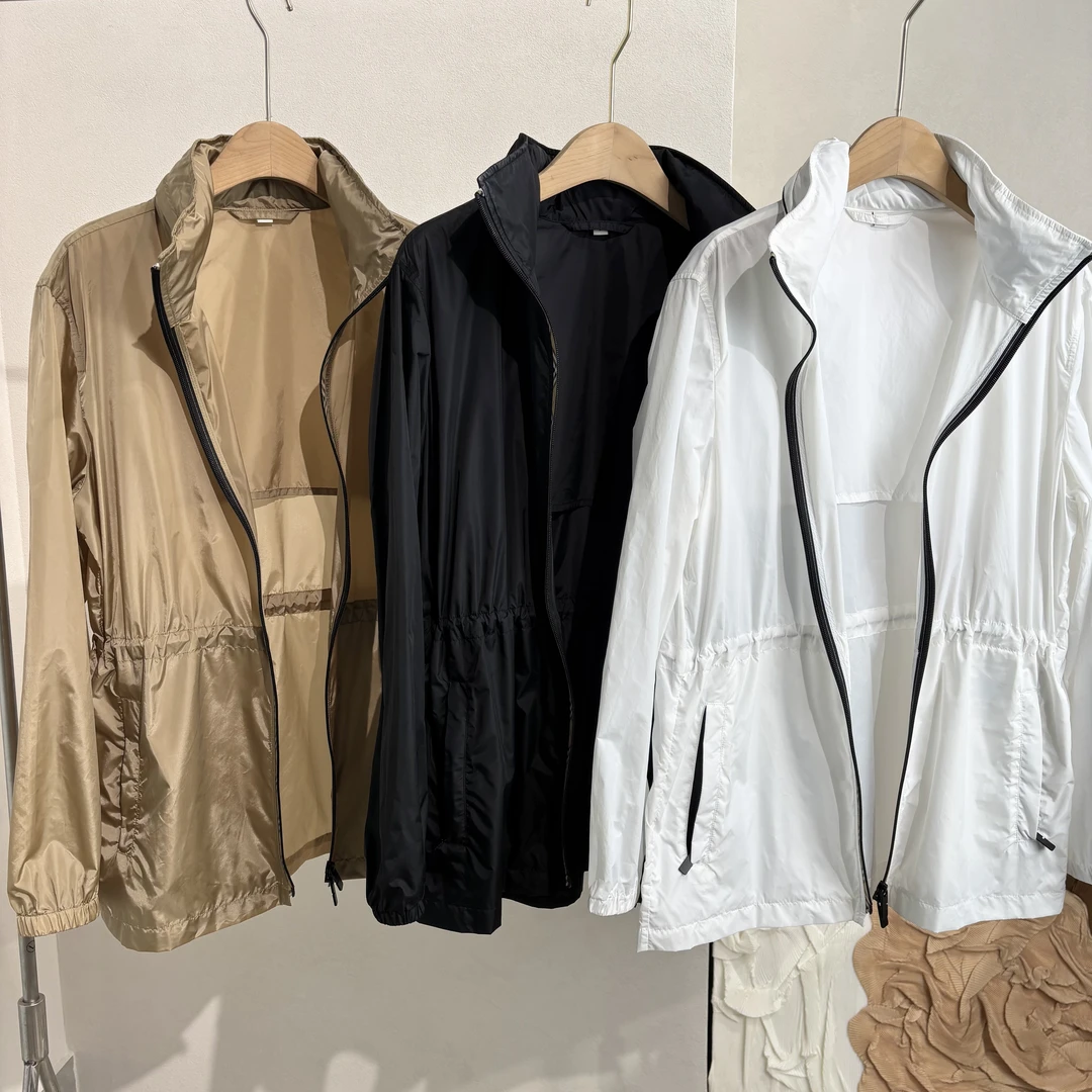 CSY4593 英国客人订单 格子拉链皮肤衣防晒外套