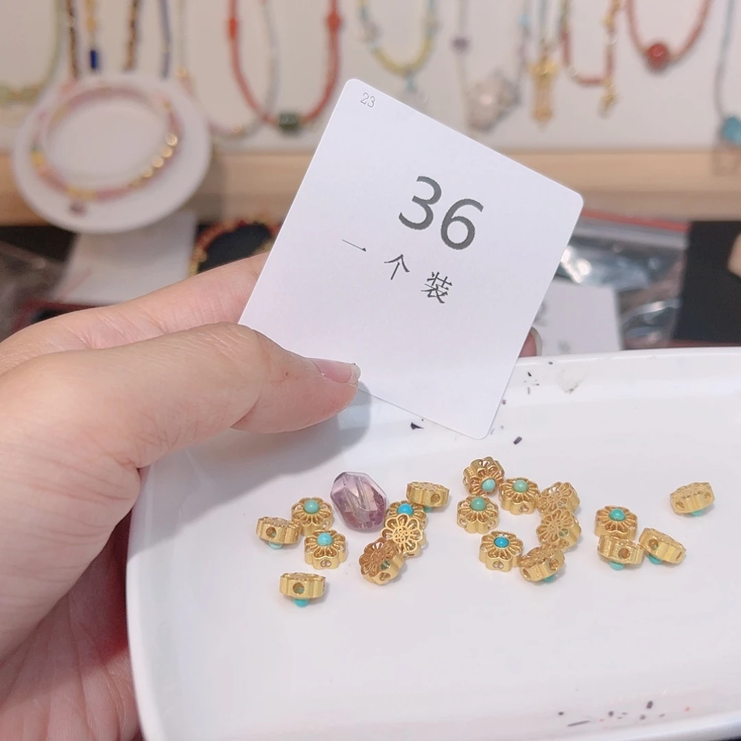 紫晶珠宝半成品银S925镀金镶嵌36