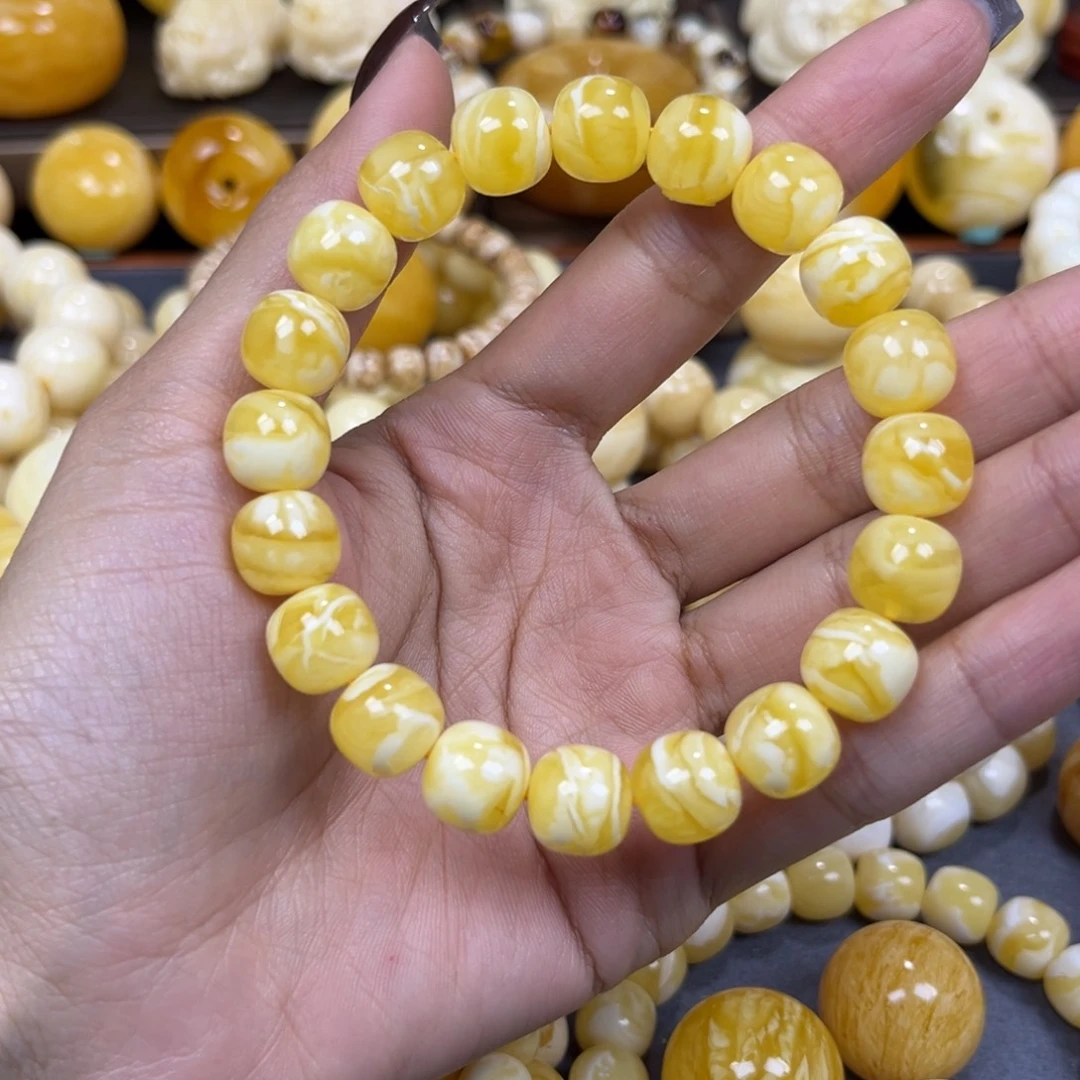 琥珀未镶嵌手串11.1mm