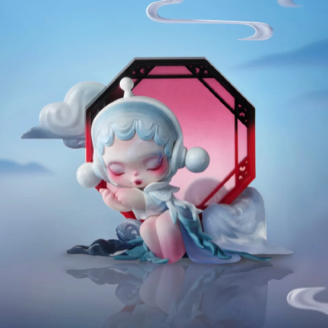 SKULLPANDA寻梦吊卡手办情人节摆件