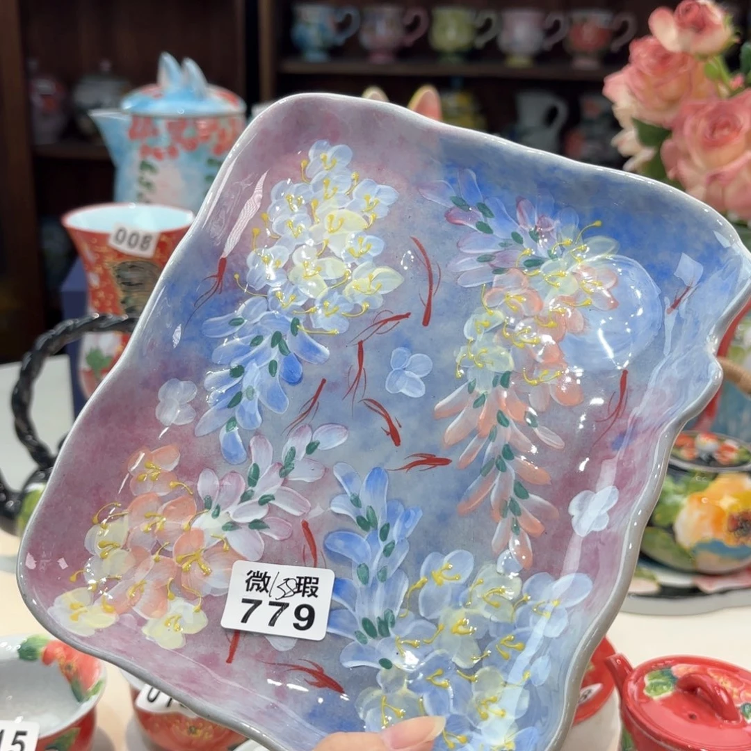 景德镇手绘高温釉下彩陶瓷茶具