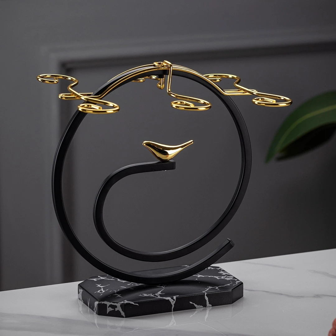 家用红酒杯架酒柜红酒架摆件葡萄酒装饰倒挂酒瓶架子现代轻奢酒架