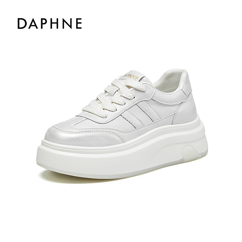 达芙妮防滑秋季低帮增高板鞋休闲板鞋厚底百搭小白鞋休闲鞋J