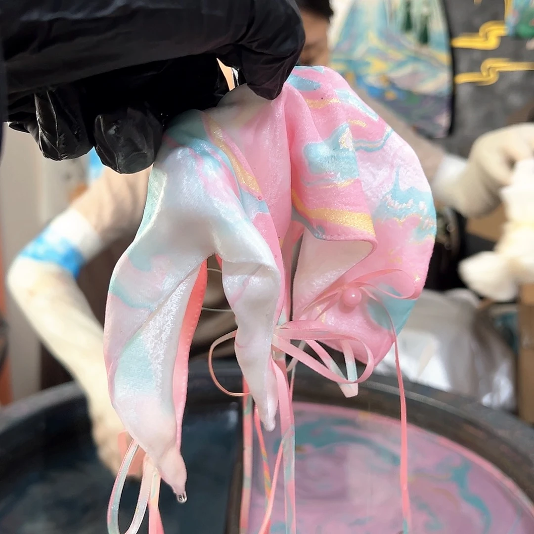 048新款方巾粉彩锦纹