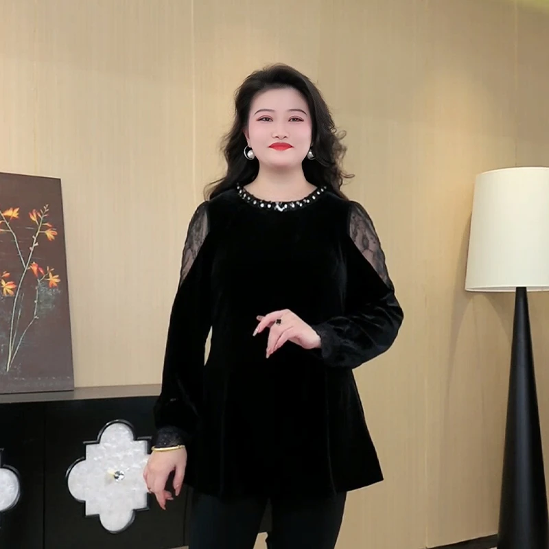 胖晶晶定制大码女装春季新款显瘦减龄时尚百搭洋气气质上衣ZB6518