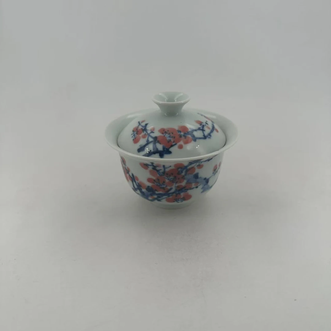 【央广甄瓷】镇窑1728 新梅花盖碗 110ml