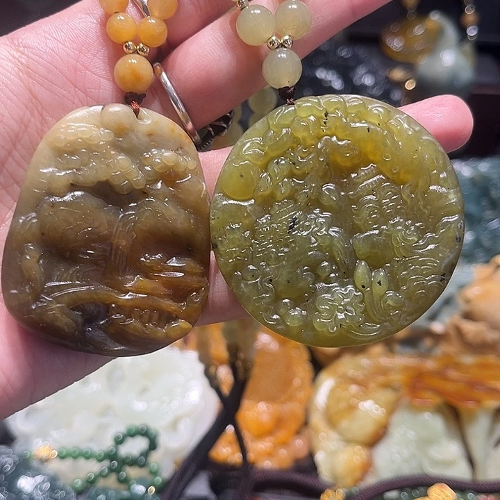 岫玉未镶嵌毛衣链