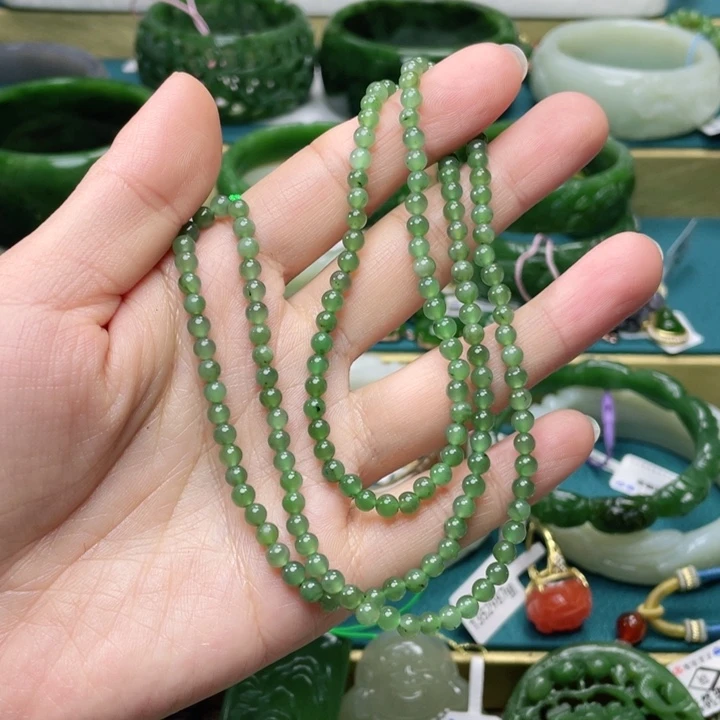 和田玉手镯54+圈口 编号71未镶嵌卡4