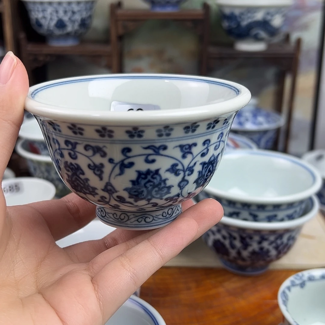 天***健瓷其他缠枝莲压手柴窑60