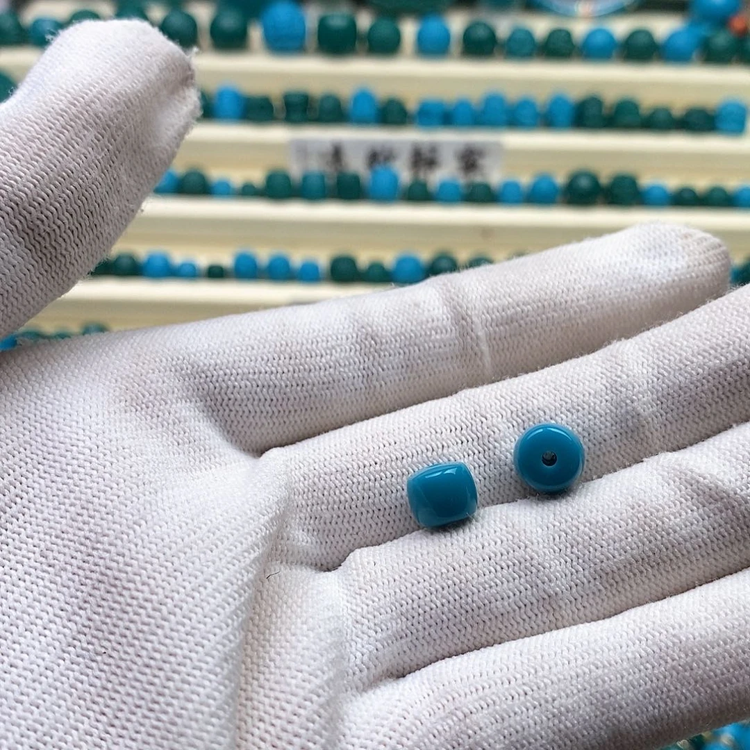 琉璃颈饰穿****工科技平替 暴力蓝8直切一对