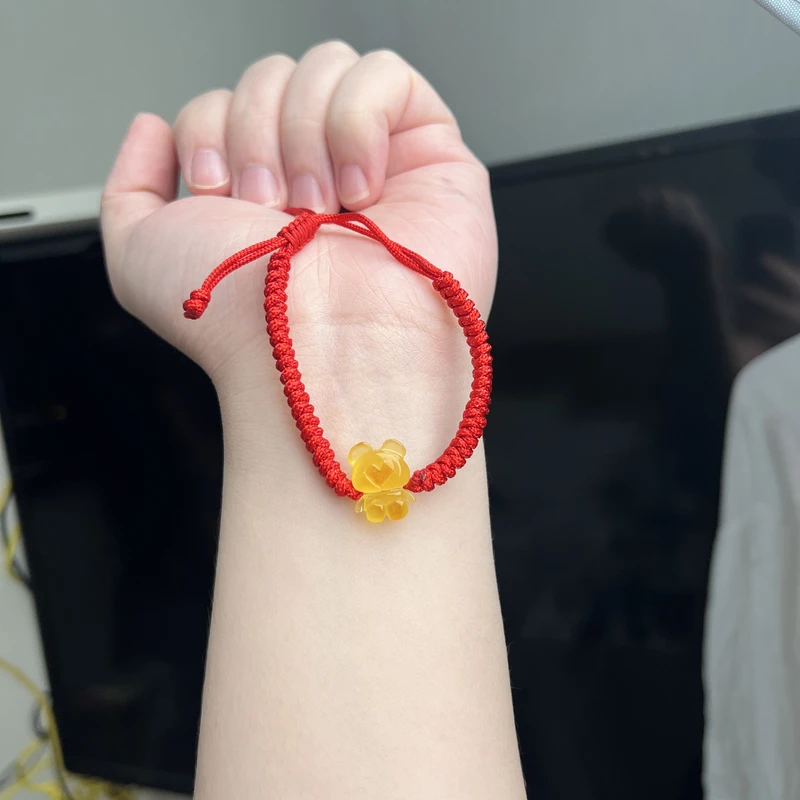 琥珀小熊DIY红绳可调节
