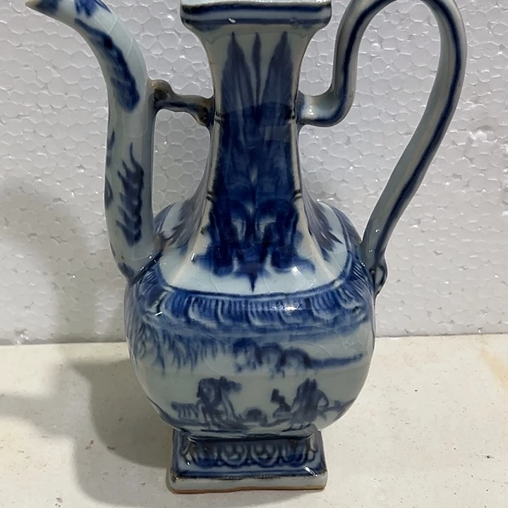 摆件全美品青花小茶壶