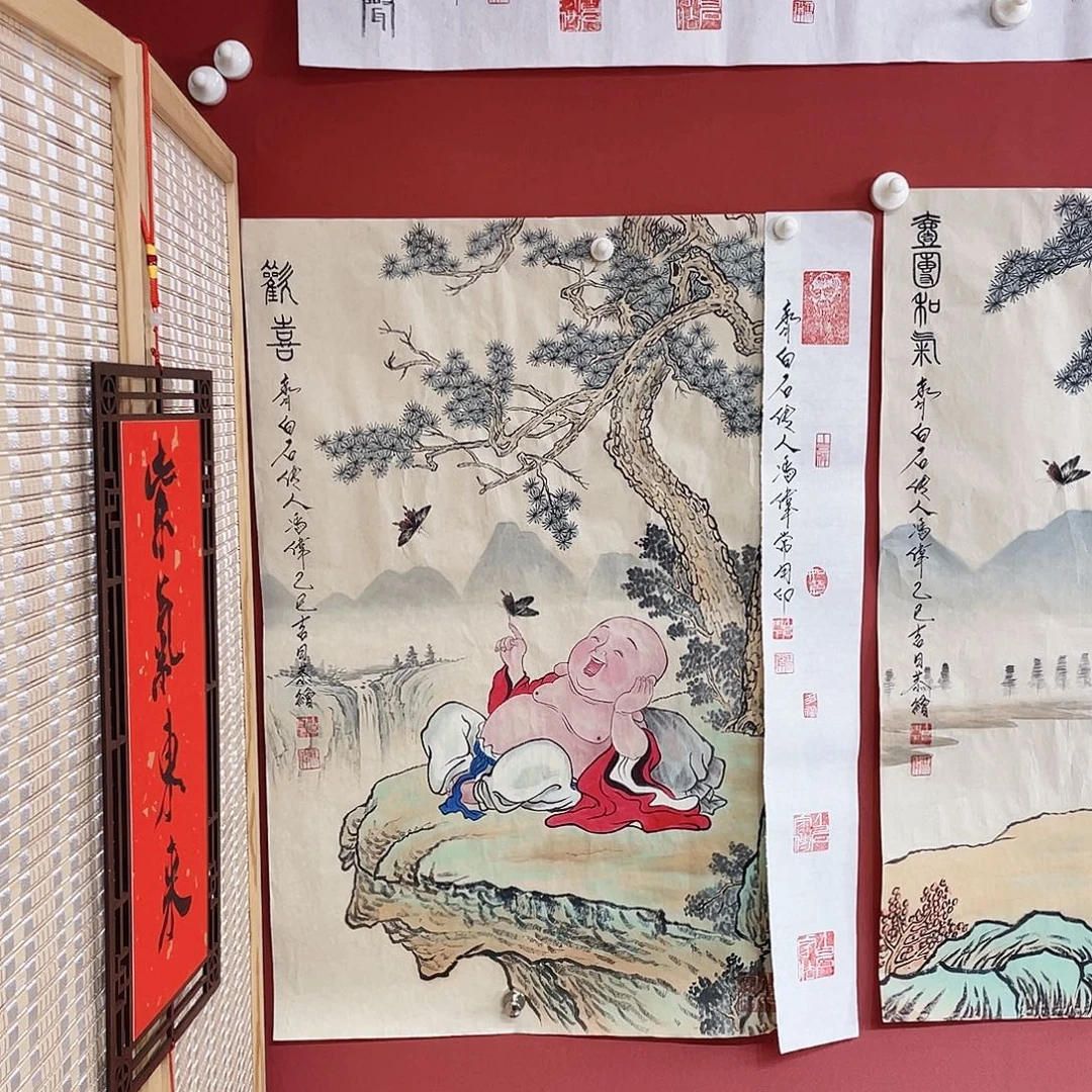 国画冯伟老师手绘国画作品音浩