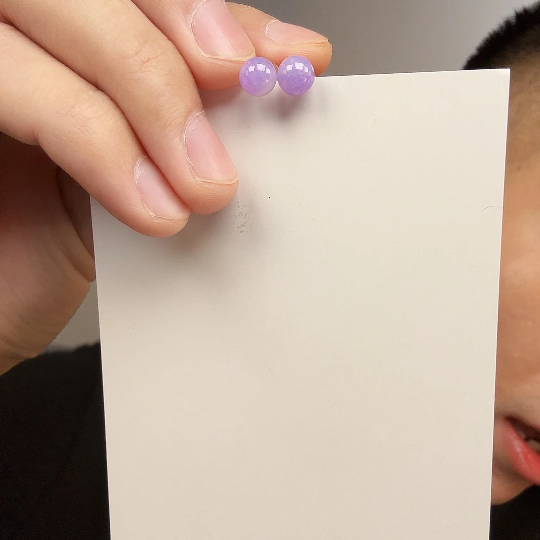 龙***妈翡翠18K金镶嵌颈饰一对