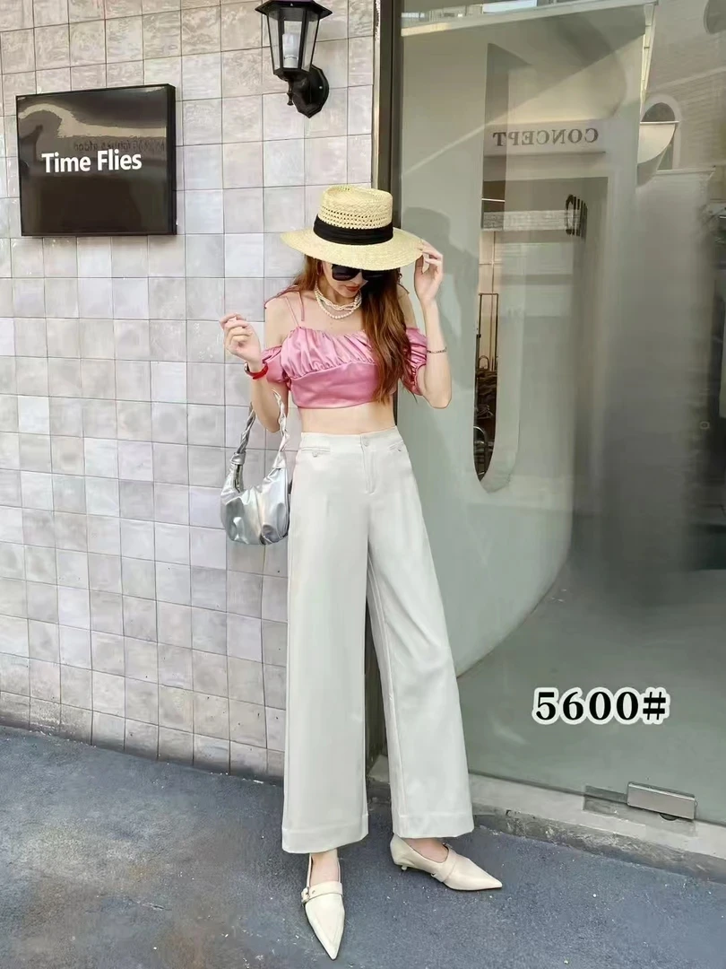 5600夏季女士薄款窄版直筒裤