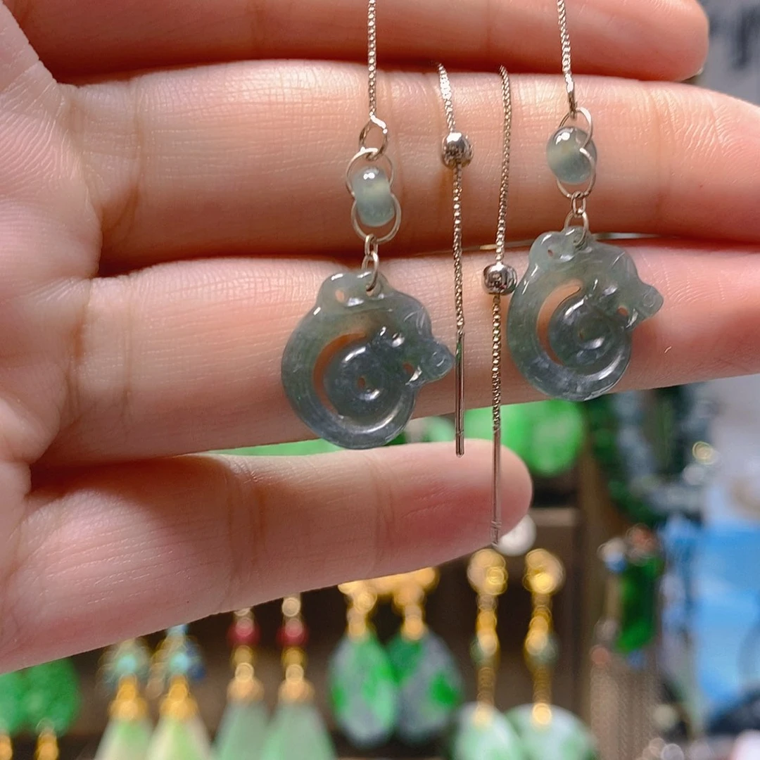 未镶嵌翡翠耳饰翡翠