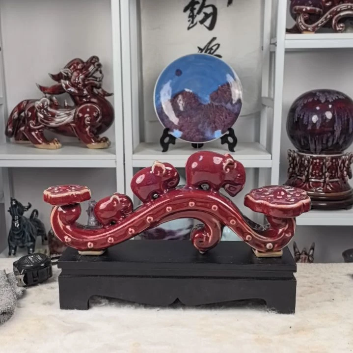 摆件钧瓷摆件神後鎮鈞瓷，不带底座