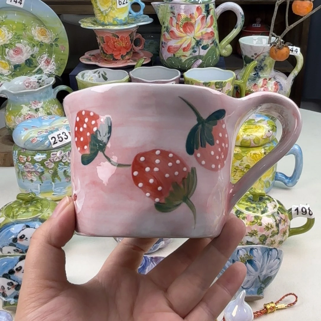 景德镇手绘高温釉下彩陶瓷茶具