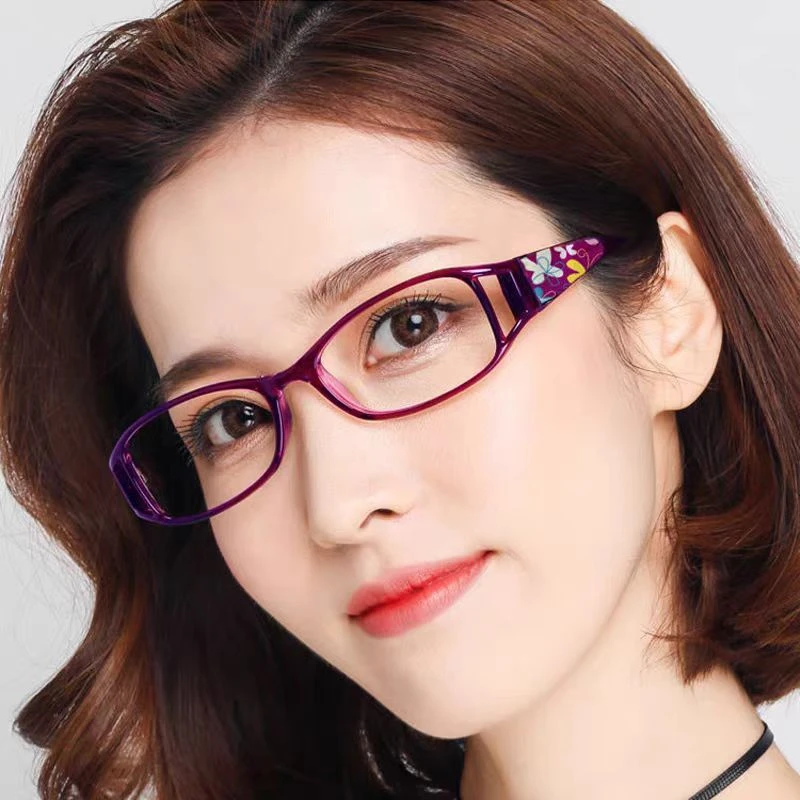 防雾防蓝光高清老花镜女款时尚50到60岁中老年无度数超轻护目镜