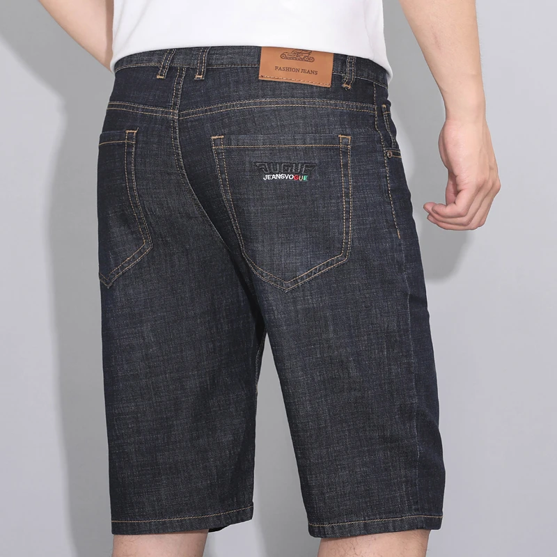 轻奢男士五分牛仔短裤弹力直筒男士休闲宽松夏季薄款牛仔中裤男