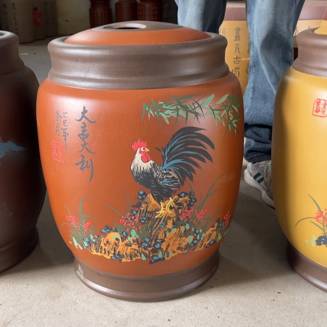 紫砂茶叶罐40-45 饼茶叶罐