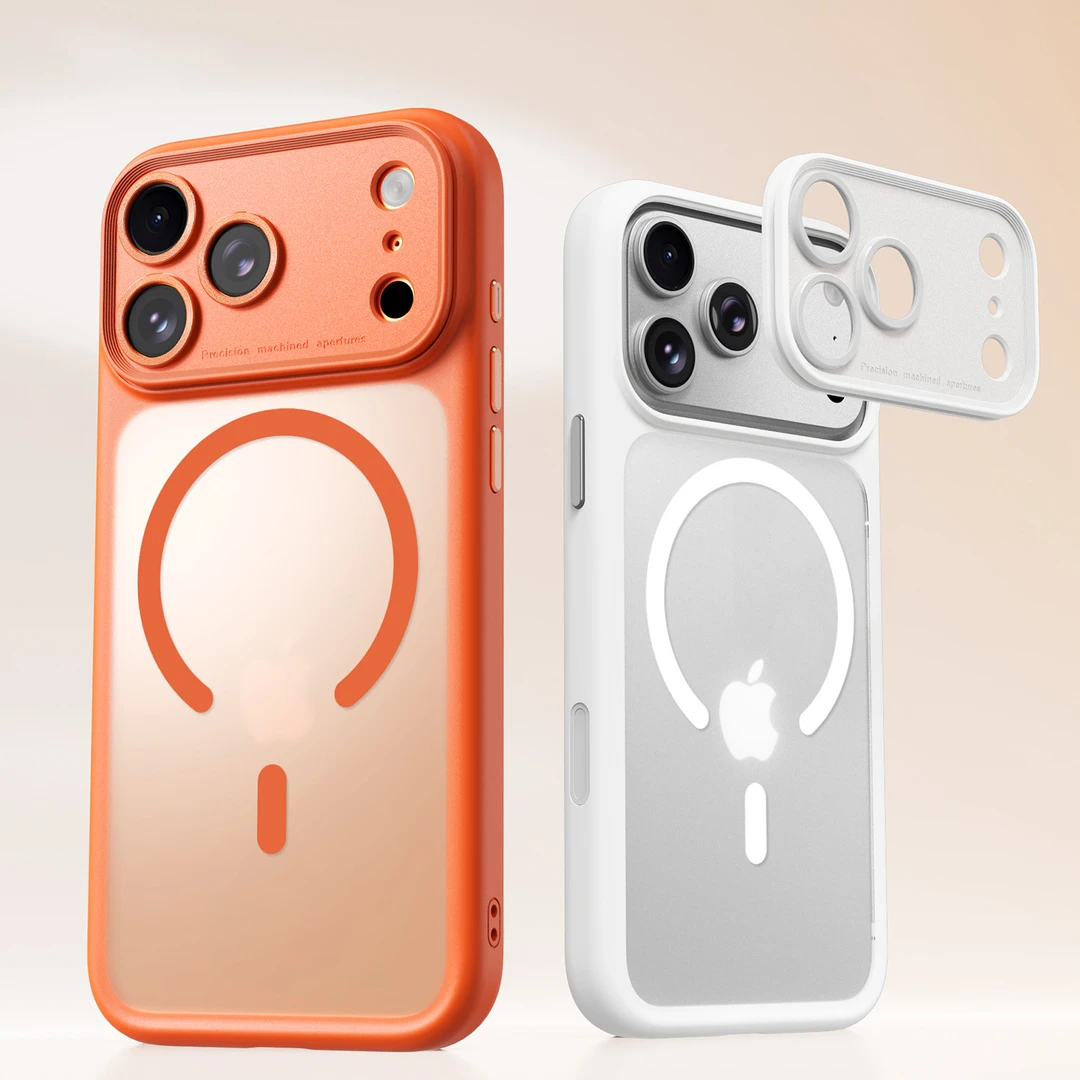 适用苹果17ProMax手机壳磨砂磁吸壳iPhone17Pro镜头可拆卸保护套