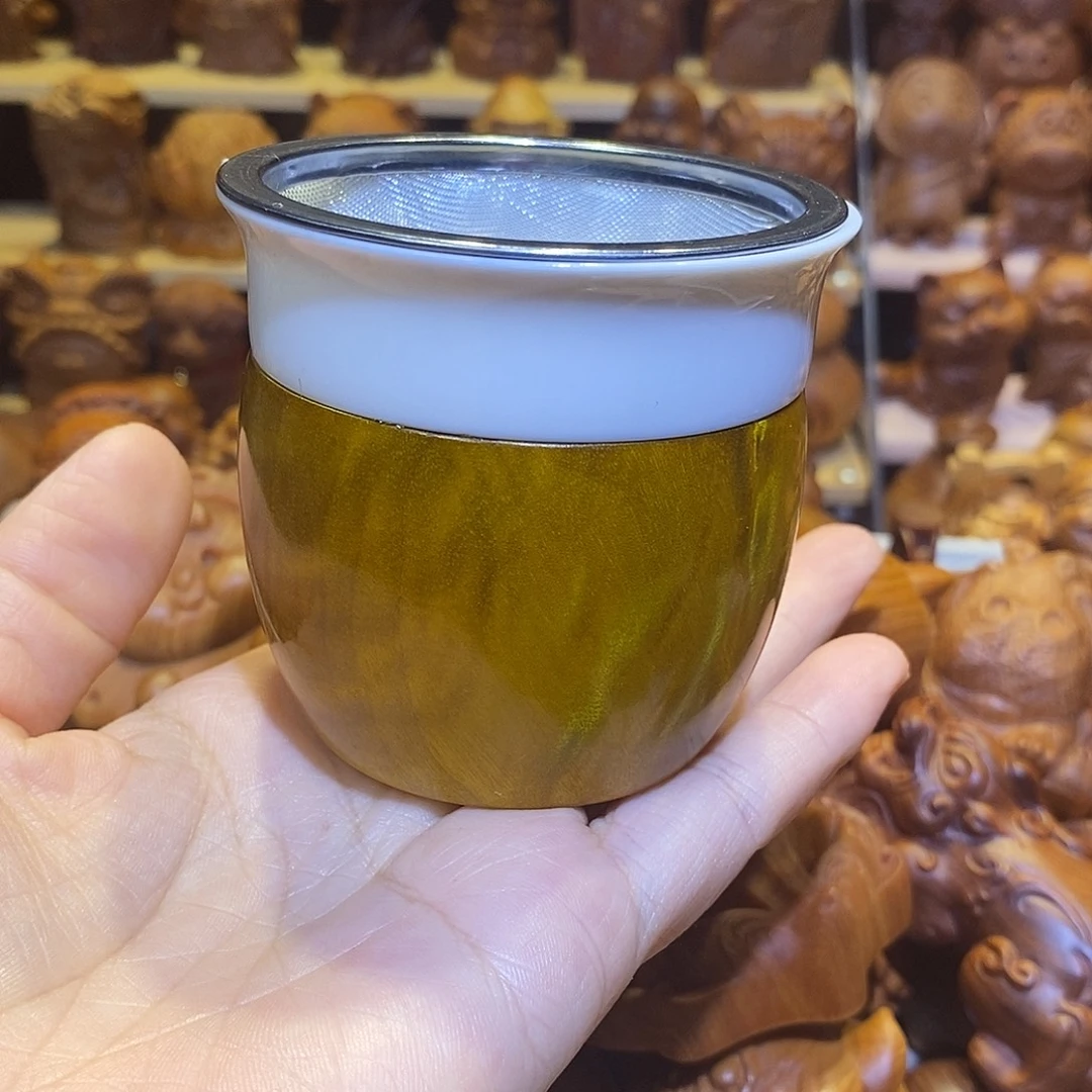 蠟***新木金丝楠木公道杯